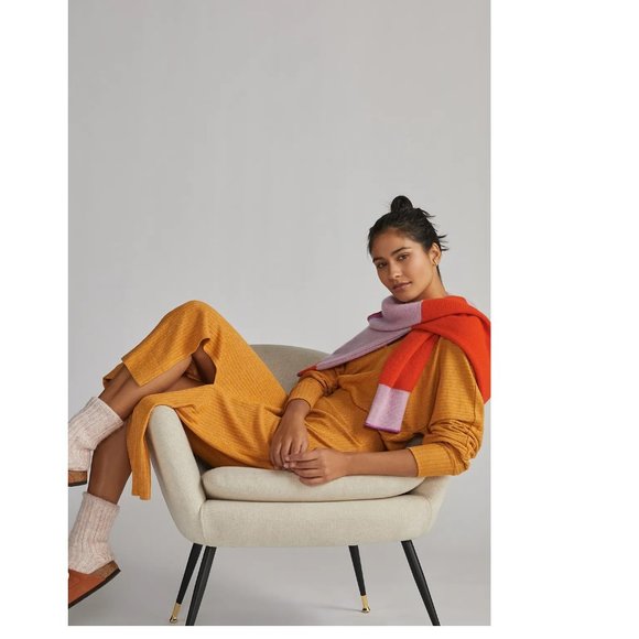 Anthropologie Golden Midi Dress - Picture 2 of 5